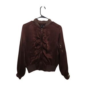 Mercer & Madison Silk Bomber Jacket S